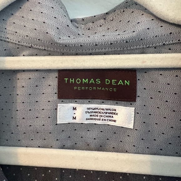 Thomas Dean Performance Fit Polka Dot Dress Shirt - Picture 5 of 8